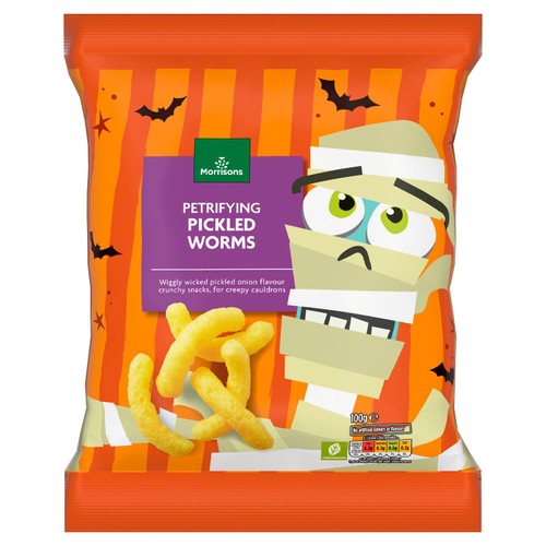 Morrisons Petrifying Pickled Worms Crisps  100g