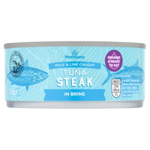 Morrisons No Drain Tuna Steak With A Little Spring Water 110g