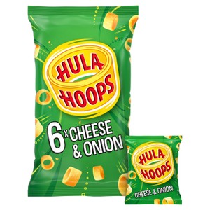 Hula Hoops Cheese & Onion Multipack Crisps 6 Pack