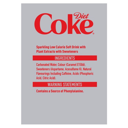 Diet Coke Bottles   4 x 250ml