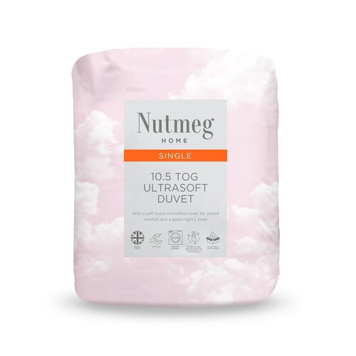 Nutmeg Home  Ultrasoft 10.5 Tog Duvet Single