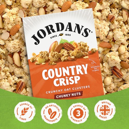 Jordans Country Crisp Chunky Nut Breakfast Cereal   450g