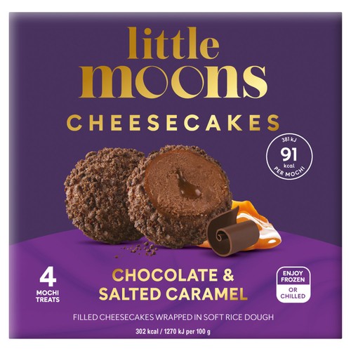Little Moons Belgian Chocolate & Salted Caramel Cheesecakes Mochi