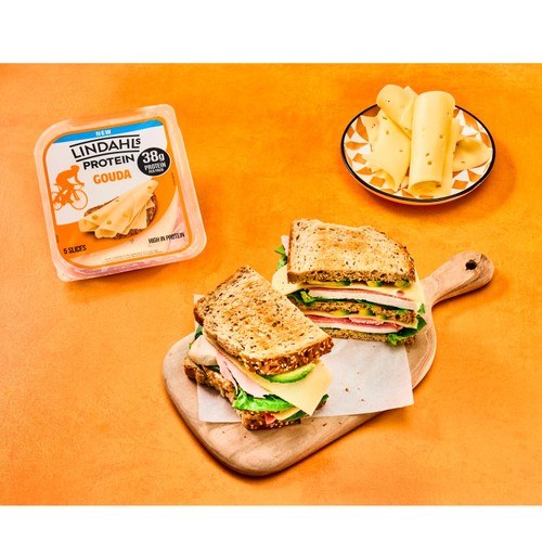 Lindahls Protein Gouda Cheese Slices 125g