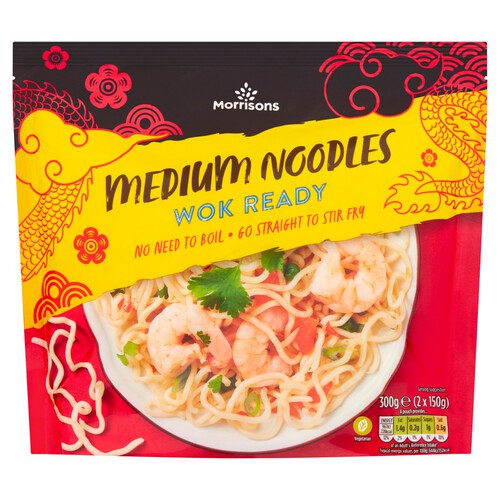 Morrisons Wok Ready Medium Noodles   