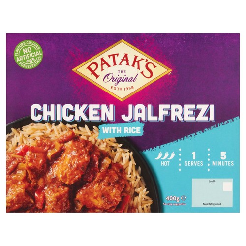 Patak's Chicken Jalfrezi with Rice 400g