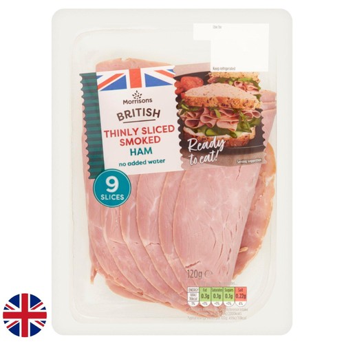 Morrisons British Thinly Sliced Smoked Ham