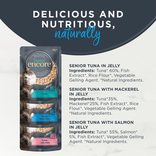 Encore Senior Fish Selection in Jelly 5 x 50g