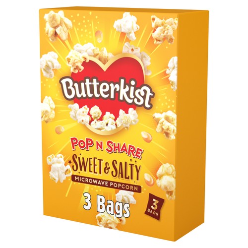 Butterkist Sweet & Salted Microwave Popcorn 3x60g