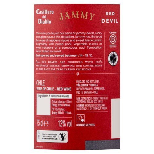 Casillero Del Diablo Jammy Red Devil 