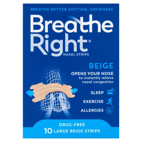 Breathe Right Nasal Strip Tan Large 