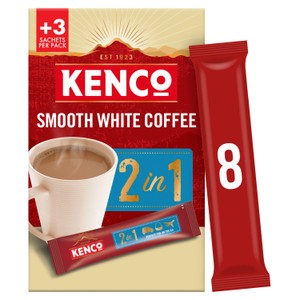 Kenco 2 In 1 Smooth White Coffee 8 Sachets