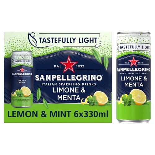 San Pellegrino Lemon & Mint Cans 