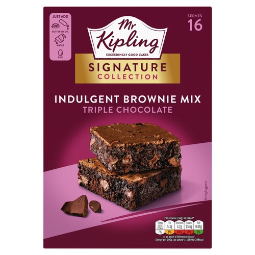 Mr Kipling Signature Baking Triple Chocolate Brownie Cake Mix 379g