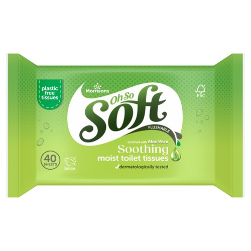 Morrisons softer sensitive moist aloe toilet tissue wipes
