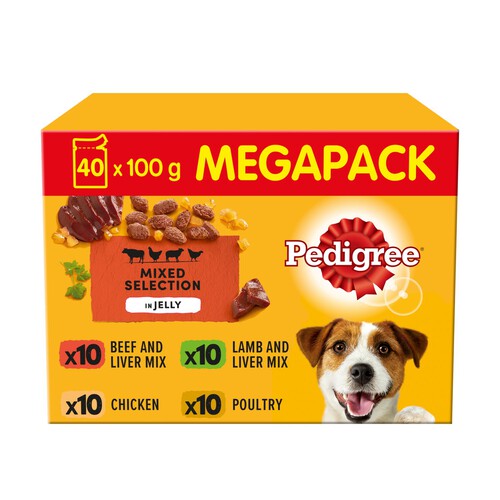 Pedigree Wet Dog Food Pouches Mixed Variety in Jelly