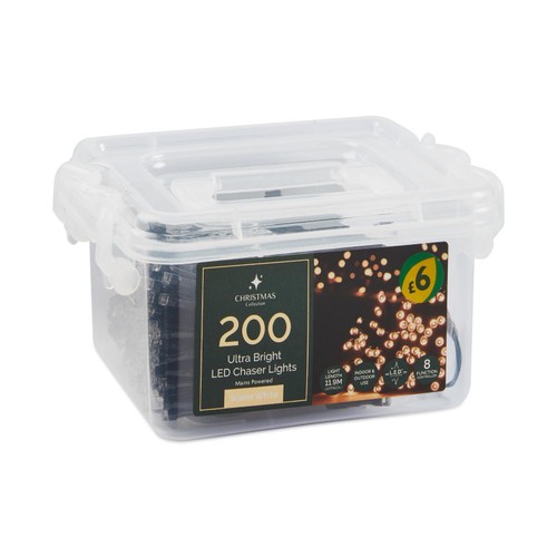Morrisons 200 Warm White Led Chaser Lights