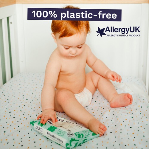 Pura Plastic Free Baby Wipes 