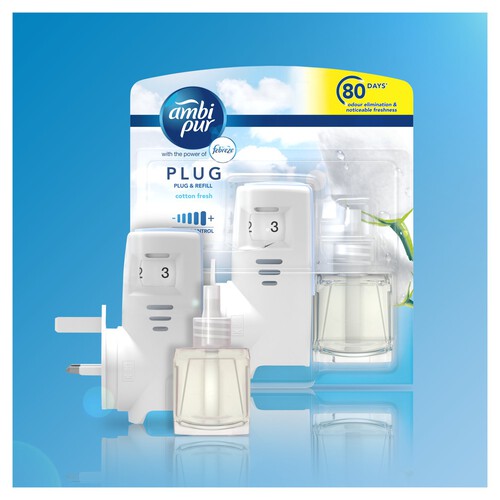 Febreze Air Freshener Plug-In Starter Kit Cotton Fresh