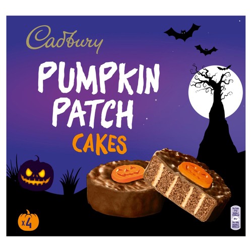 Cadbury Halloween Pumpkin Patch Chocolate Cakes 4 x 31g