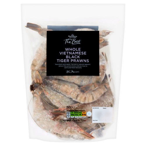 Morrisons The Best Whole Raw Black Tiger Prawns