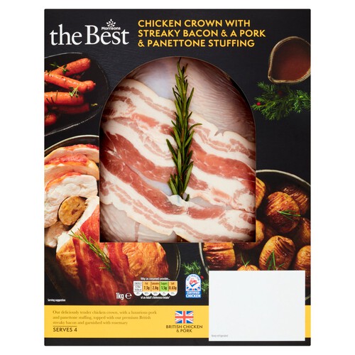 Morrisons The Best Chicken Crown With Streaky Bacon & Stuffing- Serves 4