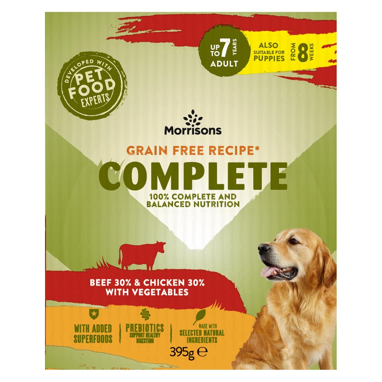 Morrisons Grain Free Beef, Chicken & Veg Adult Dog Food Tray