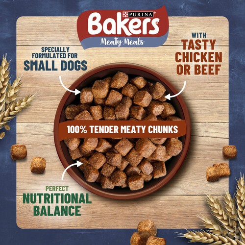 Bakers Meaty Meals Small Dog Chicken Dry Dog Food Morrisons Online Groceries Offers