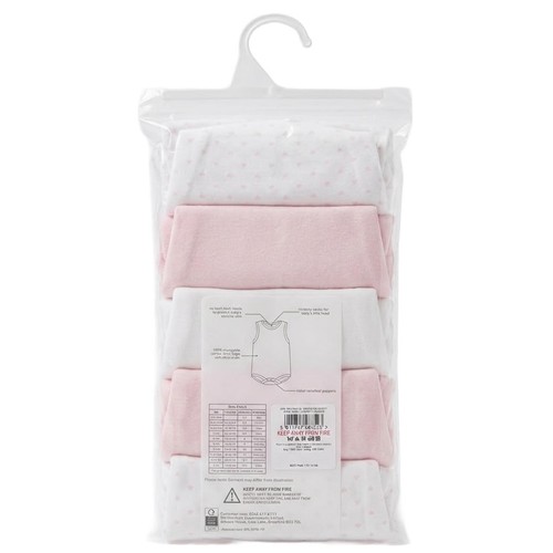 Nutmeg New Born Baby Pink Sleeveless Bodysuits  