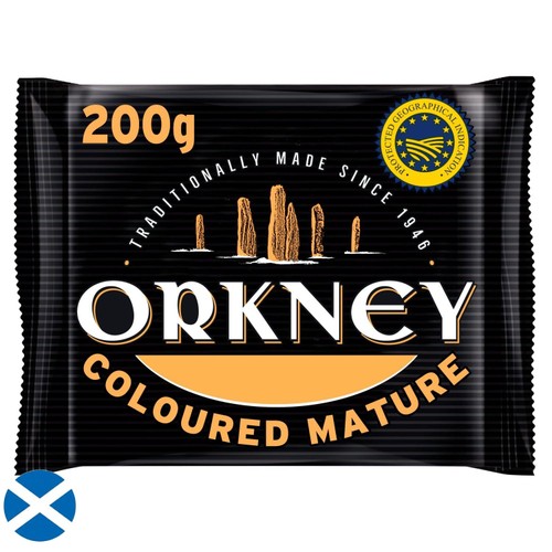 Orkney Mature Scottish Coloured Cheddar 200g