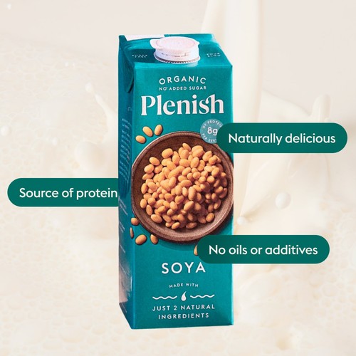 Plenish Organic Soya Milk Uht 1L
