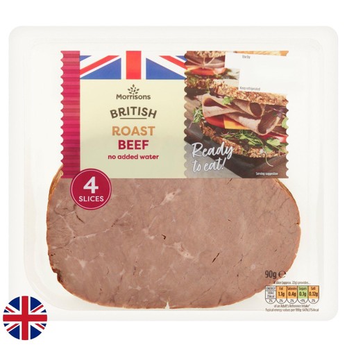 Morrisons British Roast Beef Slices 90g