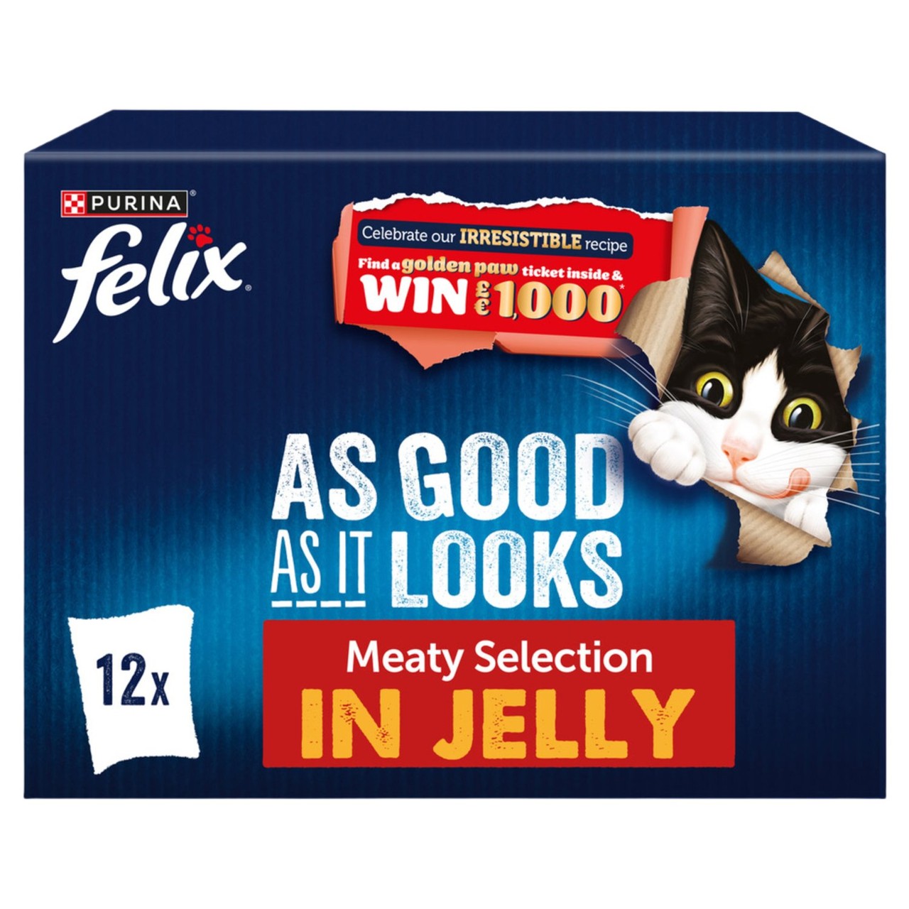 FELIX As Good As it Looks Meaty Selection in Jelly Wet Cat Food 12x85g