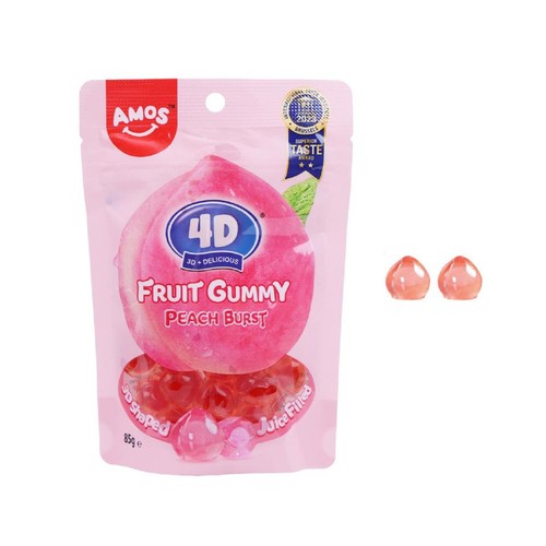 Amos 4D Fruits Gummy Peach Burst