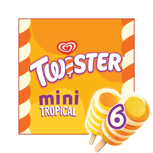 Twister Mini Tropical Ice Cream Lollies   6 x 50ml