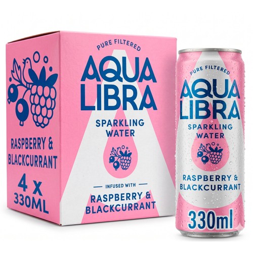 Aqua Libra Sparkling Water Raspberry & Blackcurrant 