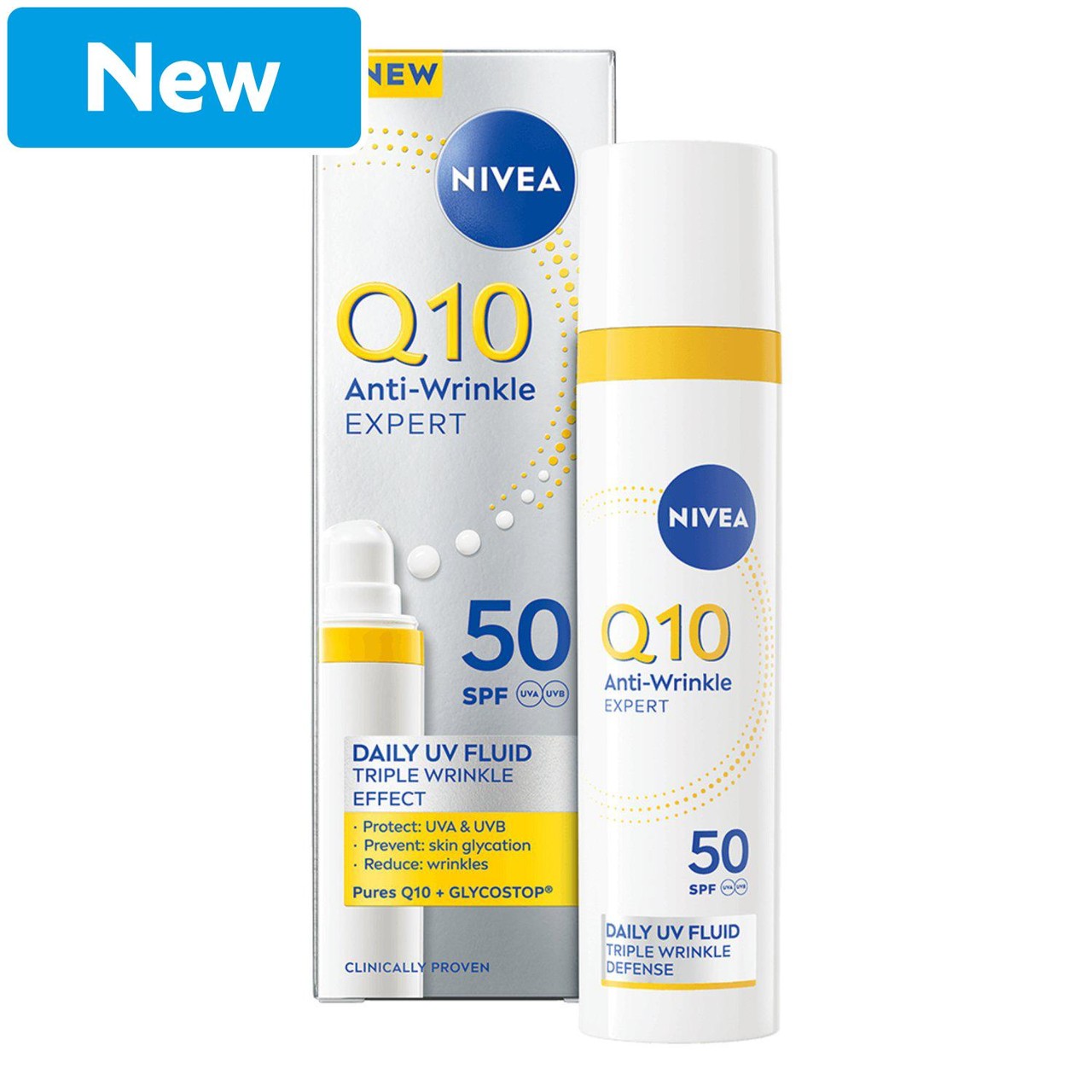 NIVEA Q10 Anti-Wrinkle Expert Daily UV Face Fluid SPF50 40ml