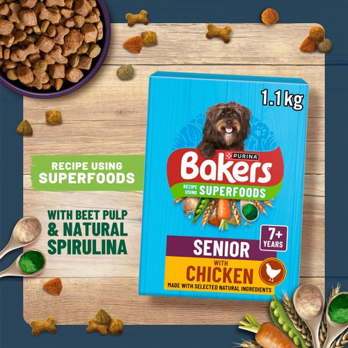 Bakers Senior Dry Dog Food Chicken & Veg