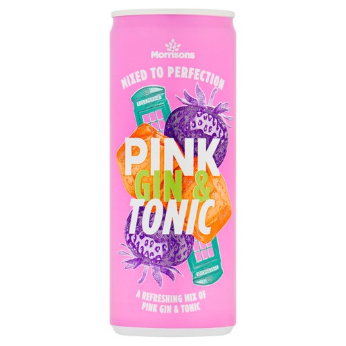 Morrisons pink gin tonic
