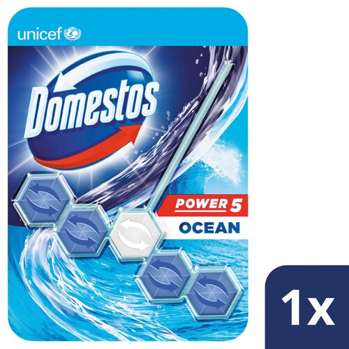 Domestos Power 5 Ocean Toilet Rim Block 1pc