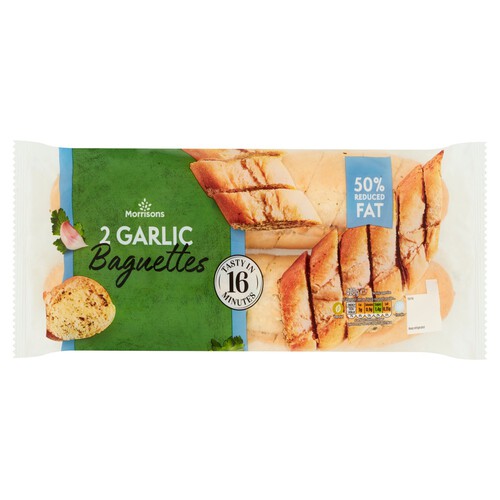 Morrisons Reduced Fat Garlic Baguettes 