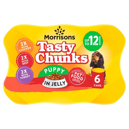 Morrisons Puppy Food Meat Chunks In Jelly