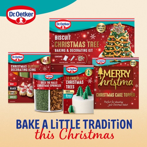Dr. Oetker Christmas Glittery Decorating Icing 4 Colours 