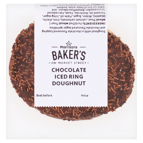 Morrisons Chocolate Iced Ring Doughnut