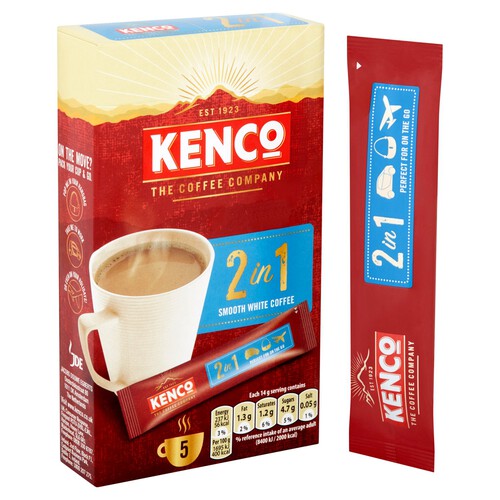 Kenco 2 in 1 Smooth White Instant Coffee Sachets 