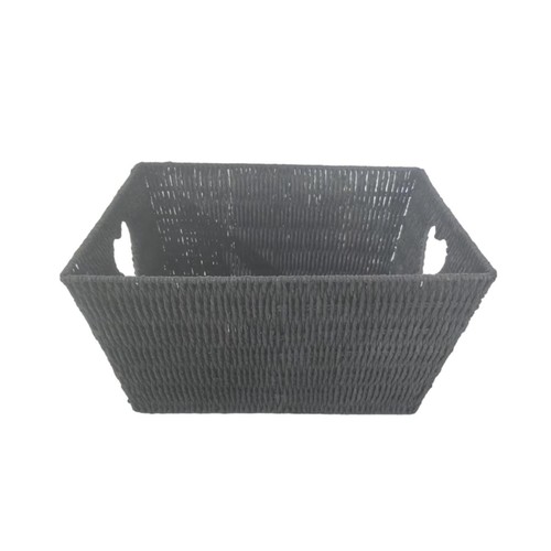 Home Style Heart Cut Out Wicker Basket Black