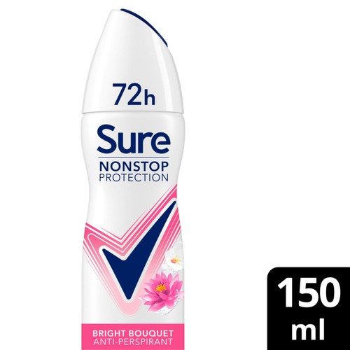 Sure Antiperspirant Deodorant Nonstop Protection Bright Bouquet 150ml