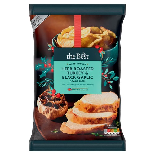 Morrisons The Best Black Garlic & Herb Roasted Turkey Crisps 125g