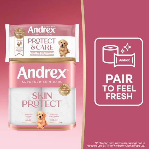 Andrex Protect And Care Wipes 36 Pack