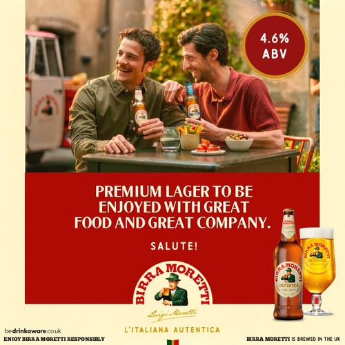 Birra Moretti Lager Beer Bottles 12 x 330ml